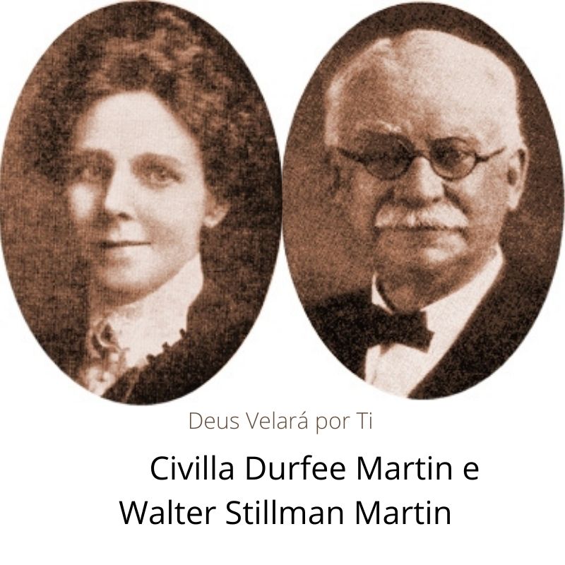 imagem do casal compositor do hino deus velará por ti - Civilla Durfee Martin e Walter Stillman Martin - preto e branco