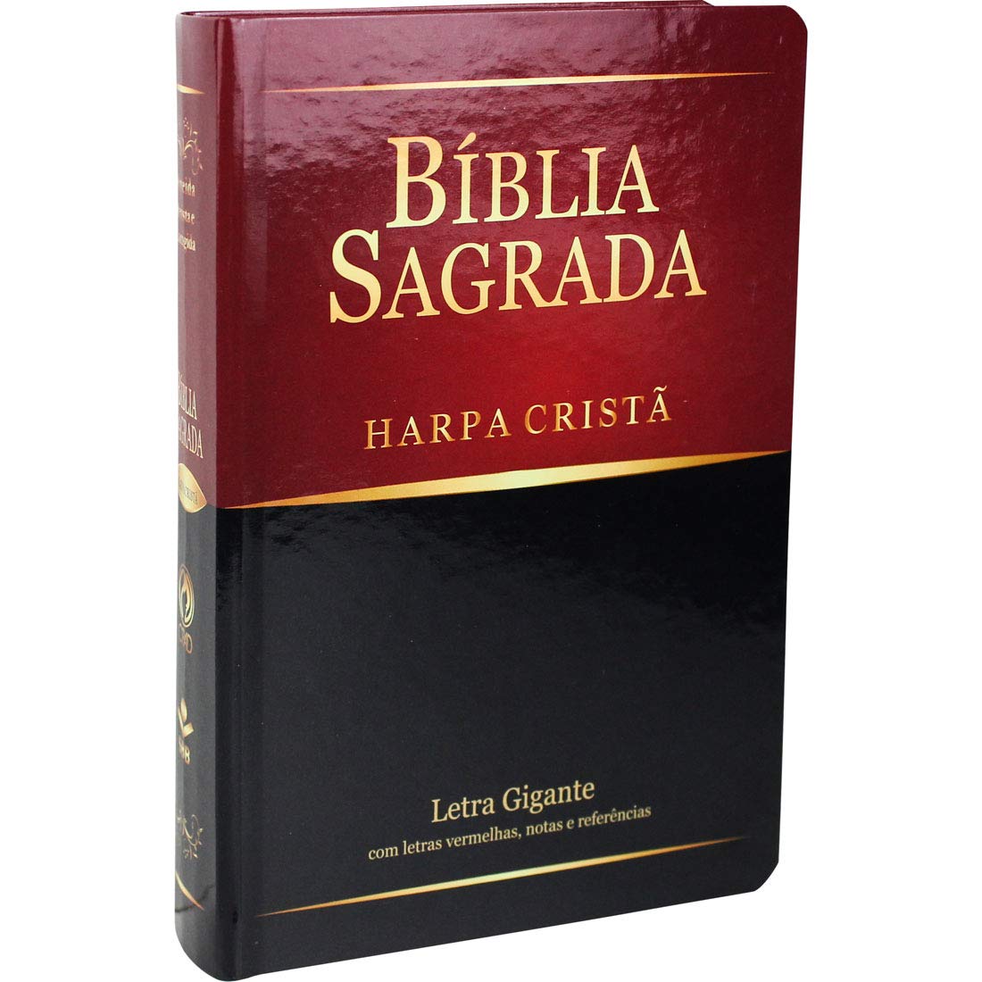 bíblia marrom com preto com letras grandes